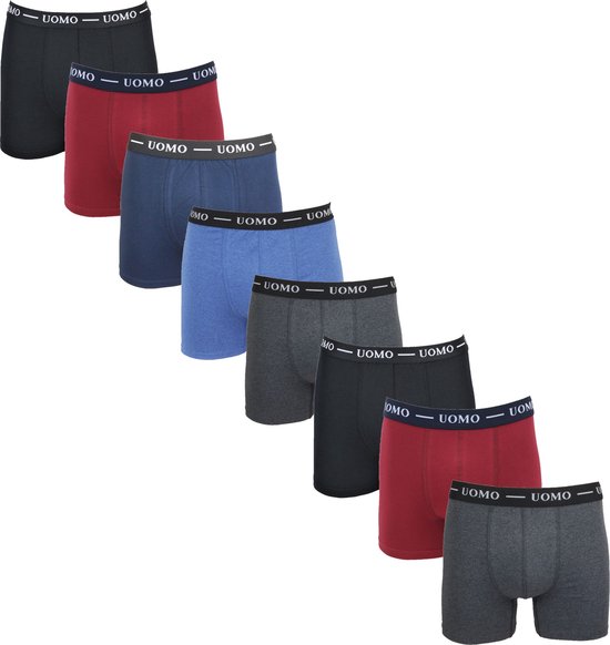 UOMO 8-Pack heren boxershorts assorti