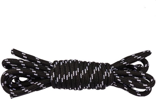 lacets ronds pour chaussures de randonnée, baskets . 2 couleurs 120 cm noir et blanc