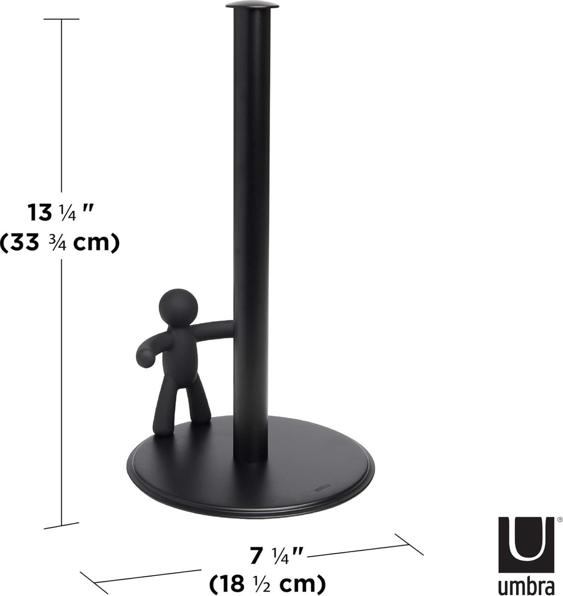 Buddy Counter Top papieren handdoekhouder, zwart, 11x3.5"