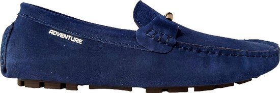 Adventure Instapper Milano Blauw Suede Leer High Soft Insole