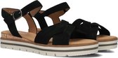 Gabor 083.3 Sandalen - Met Sleehak - Dames - Zwart - Maat 35,5