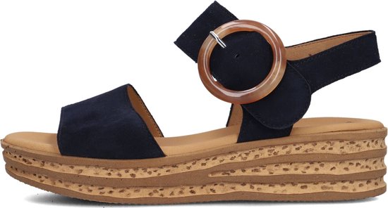 Gabor 550.2 Sandalen - Met Sleehak - Dames - Blauw - Maat 42