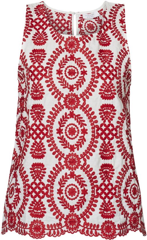 SisterS point Top Gilma Ta 17680 White/red Dames Maat - S