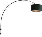 Applique murale Steinhauer Sparkled Light - arc - abat-jour ⌀40 cm - pivotant et extensible - noir avec vert