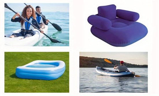 Livano Luchtbedpomp - OpblaaspompLucht Pomp - Luchtpomp - Camping Pomp - Groot - Handmatig - Rubber - Zwart van Merkloos — afbeelding 2