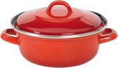 Braadpan - Met deksel - Rood