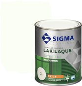 Sigma Houtlak Exterieur Zijdeglans - Glansbehoud - Droog na 1,5 uur - RAL 9010 - Wit - 0.75L