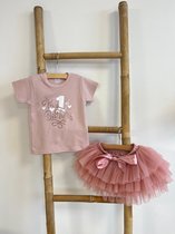 Verjaardag kleding meisje verjaardag setje tutu set deep pink 1 jaar eerste. bol