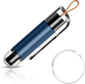Luxor Essentials Veiligheidshamer - 2 in 1 Safety Hammer & Gordelsnijder - Noodhamer - Inclusief Testglas & Zelfklevende Houder - Aluminium - Blauw
