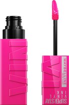 Maybelline New York SuperStay Vinyl Ink Longwear Liquid Lipstick - 150 Striking - vloeibare lippenstift - voor een schitterende glans en intense kleur - blijft tot wel 16 uur zitten - geeft niet af - roze