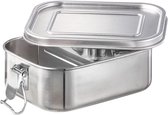 Stainless Steel Lunch Box 800 ml Leak-proof with Removable Divider - Durable and Environmentally Friendly - Children's Lunch Box with Compartments