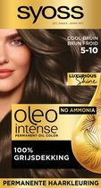 Syoss Oleo Intense - 5-10 Cool Bruin - Permanente Haarverf - Haarkleuring - 1 stuk