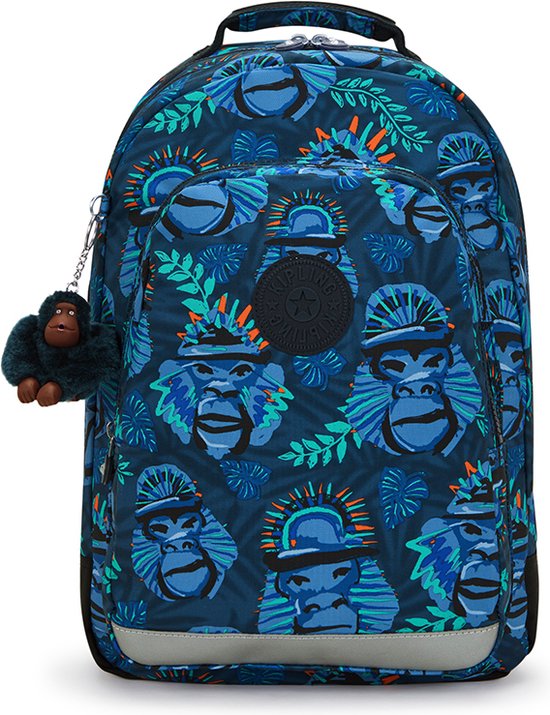 Kipling Class Room Rugzak Blue Monkey Fun