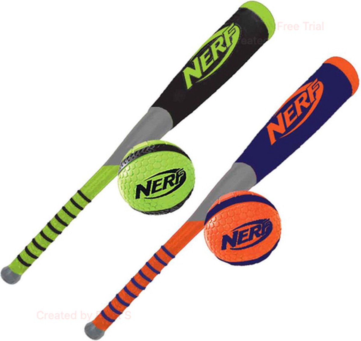Nerf foam honkbalknuppel met bal - 69 centimeter