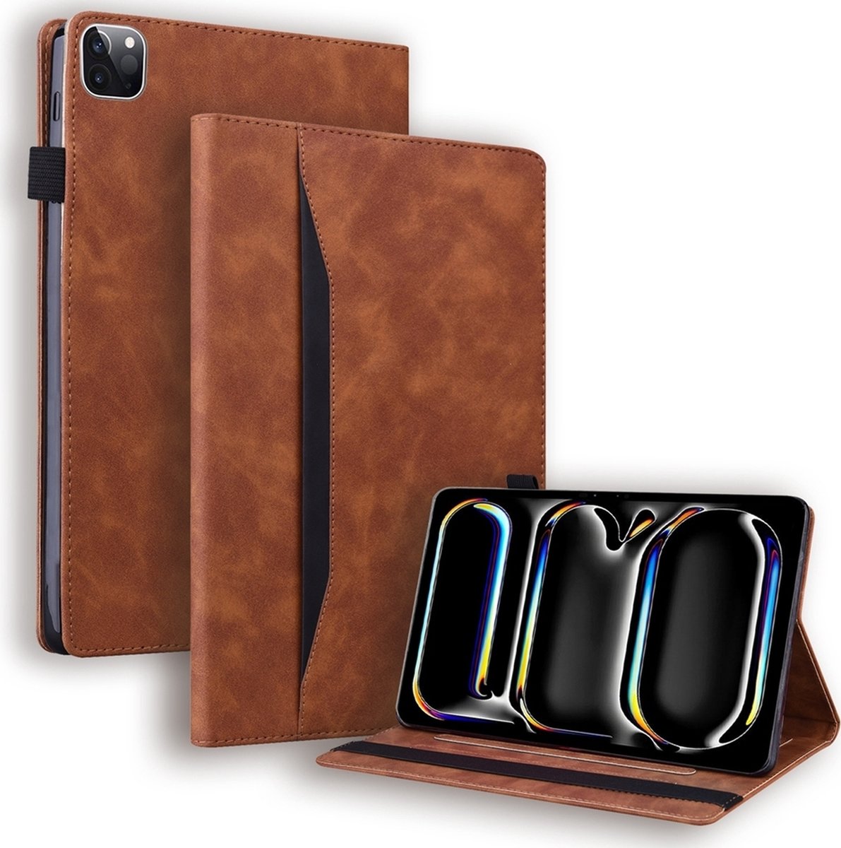 Mobigear Tablethoes geschikt voor Apple iPad Pro 11 Inch (2024) Hoes | Mobigear Folio Bookcase - Bruin
