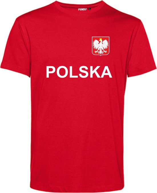 T-shirt Polska | EK 2024 |Polen shirt | Shirt Poolse vlag | Rood | maat XXXL