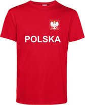 T-shirt Polska | EK 2024 |Polen shirt | Shirt Poolse vlag | Rood | maat XL