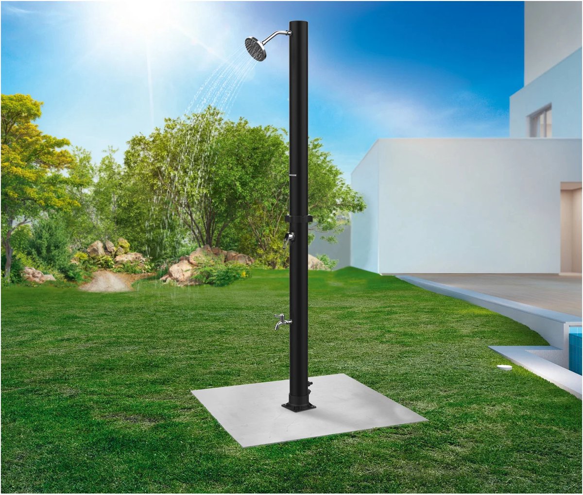 PARKSIDE Solar buitendouche Grote douchekop Met geïntegreerde watertank (18 l)