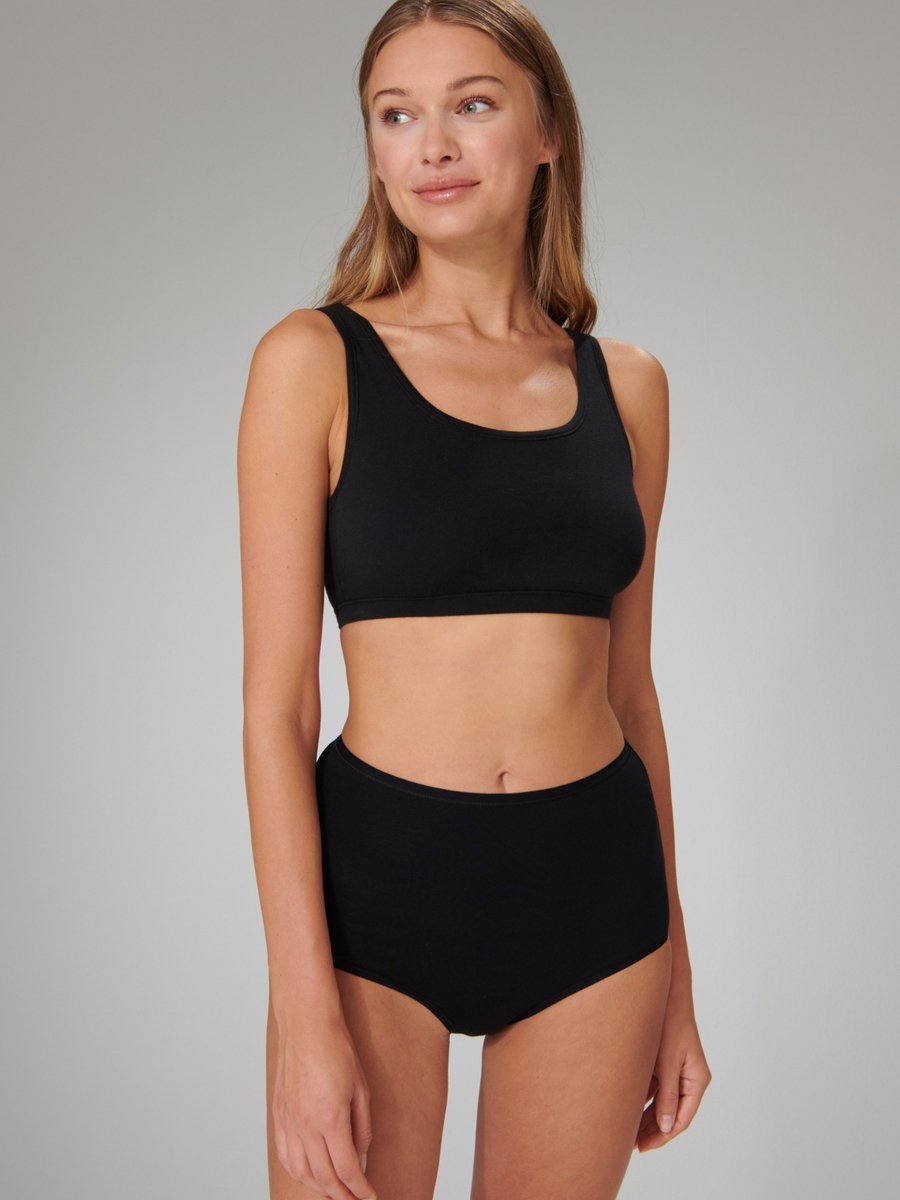 Schiesser Bustier 95/5 biologisch katoen Zwart