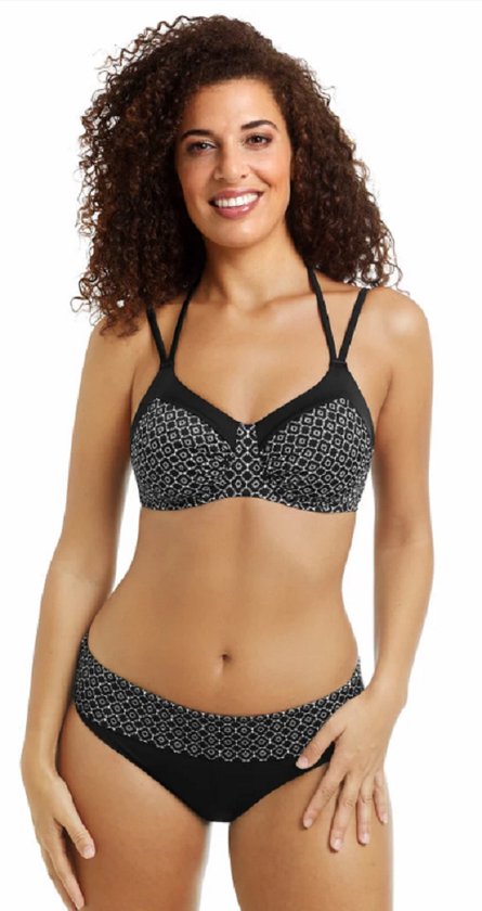 Amoena - Ayon - prothese bikini - kleur zwart wit - maat 46B / 95B