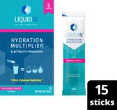 Liquid I.V. ® Hydration Multiplier ® Elektrolyten Poeder - Passion Fruit Flavour - gemakkelijk te openen stick, gebruik met 500 ml water - 15 sticks