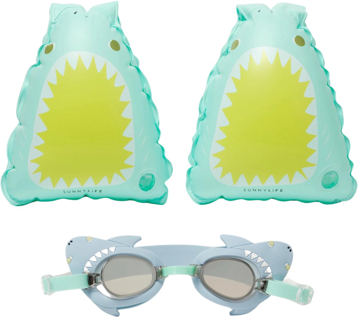 SunnyLife Salty the Shark Zwemset Zwembandjes & Zwembril 3 6jr max 25kg