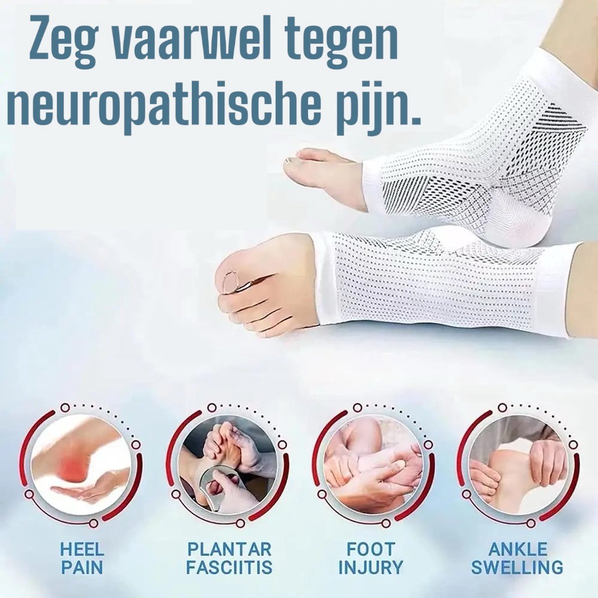 Neuropathie sokken - Compressie Sokken - Maat 40-42 - VoetVitaal - Neuro Socks - Slaapsokken - Bedsokken - Steunsokken - Massagesokken - Zonder Tenen — cadeau in Cadeau-ideeën - foto 4
