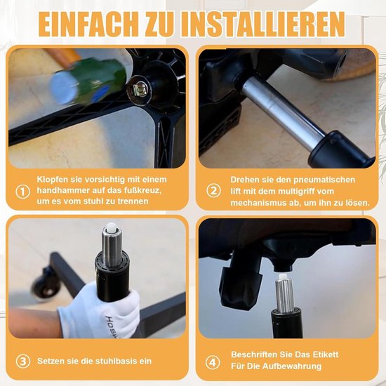 RhedexX® Gasdrukveer, gasdrukdemper, kogelkop, lengte 375 mm, slag-150 mm, kracht-50N-450N M6 schroefdraad, gasveer, vervanging voor liftomat 15/6 ( 375/150/100N, staal