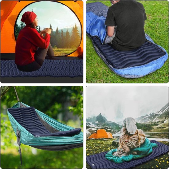 Luxe Opblaasbare Kampeer Slaapmat met Luchtisolatie - Vochtbestendig en Antislip van Merkloos — afbeelding 5