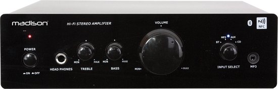Madison Mad1000 hifi stereo versterker met bluetooth&nfc