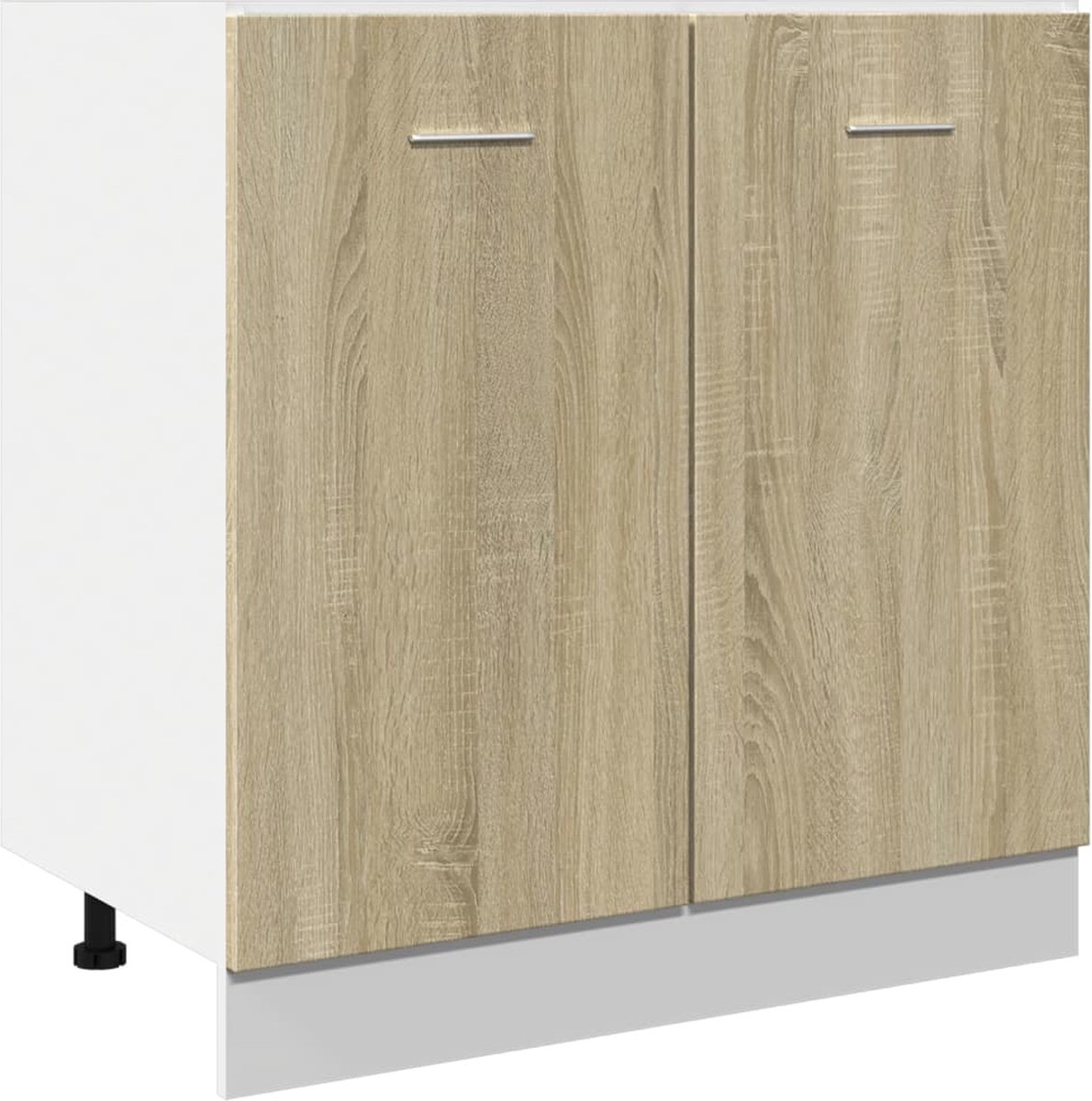 vidaXL Onderkast - Lyon - 80x46x81,5 - cm - bewerkt - hout - sonoma - eikenkleurig sonoma eiken