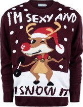 Foute Kersttrui Dames & Heren - Christmas Sweater "I'm Sexy & I Snow it" - Mannen & Vrouwen Maat XXL