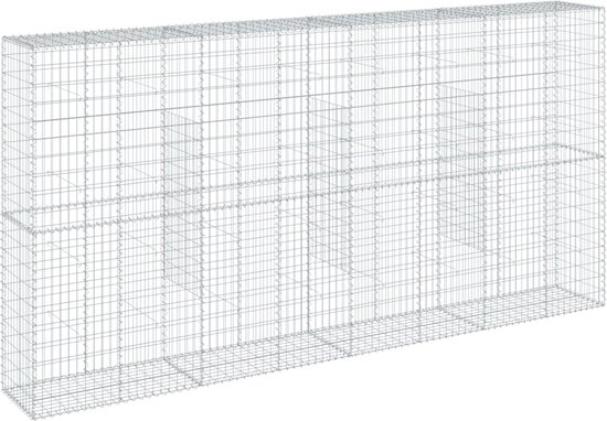 vidaXL - Gabion - 400x50x200 - cm - galvanisé - fer - argent