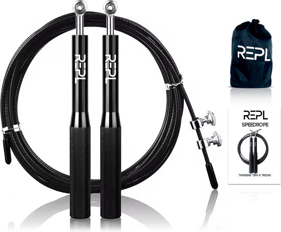 Foto: Dk professioneel sport springtouw crossfit speedrope jump rope voor volwassenen en kinderen zwart