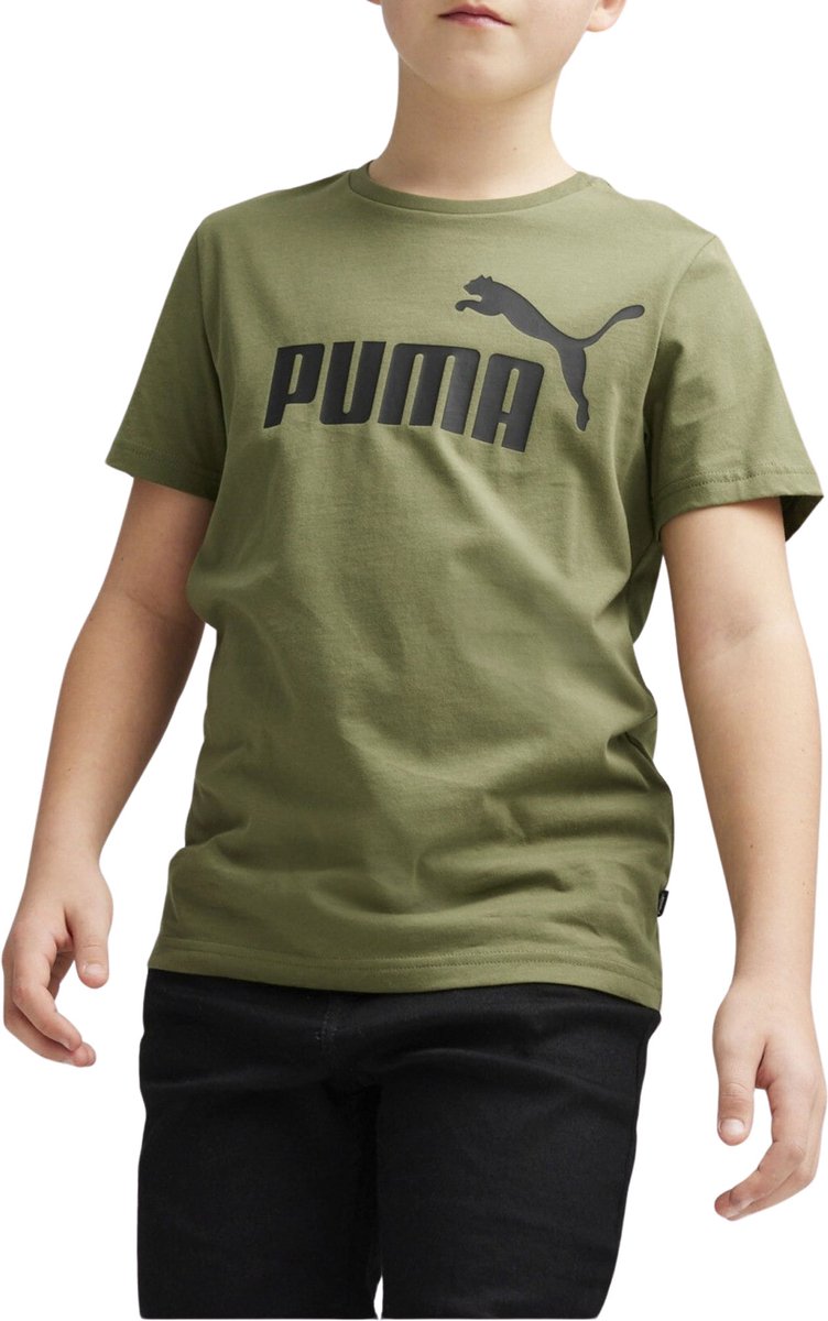 PUMA ESS Logo Tee B FALSE T-shirt Groen