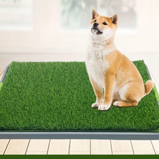 Nivard Toilettes pour chiens - Kunstgras - Plein air - Intérieur - Toilettes Chiens - Tapis d'herbe - Toilettes pour chiens - Toilettes pour animaux de compagnie