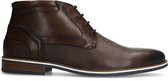Manfield - Homme - Bottines à lacets en cuir marron - Taille 43