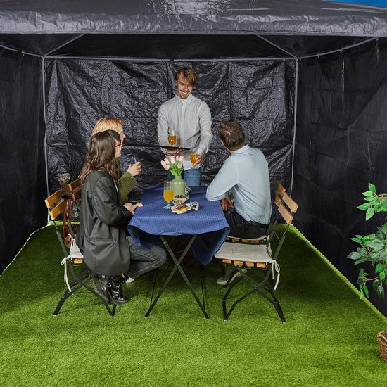 Partytent PVC Classic zijwand partytent met raam 2m breed - 2m hoog