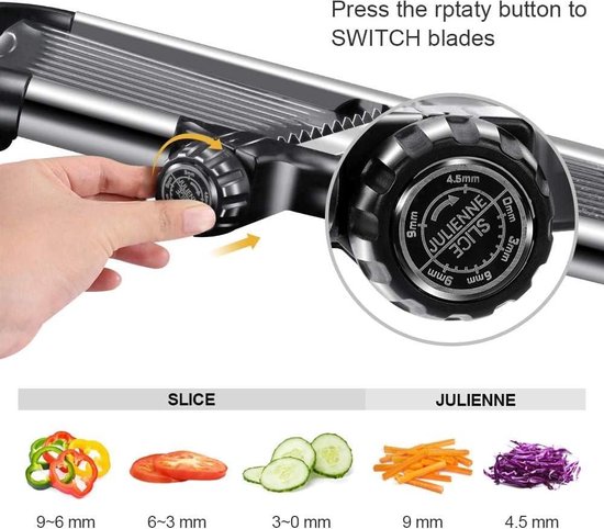 Masthome 5-in-1 groentesnijder mandoline, verstelbare