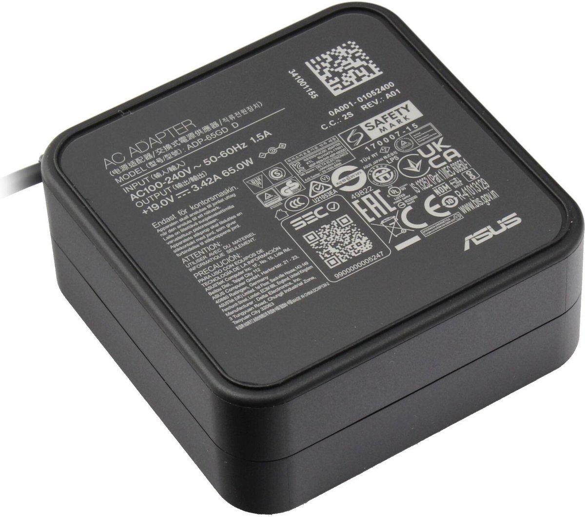 Asus 0A001-00449400 oplader 65W - klein