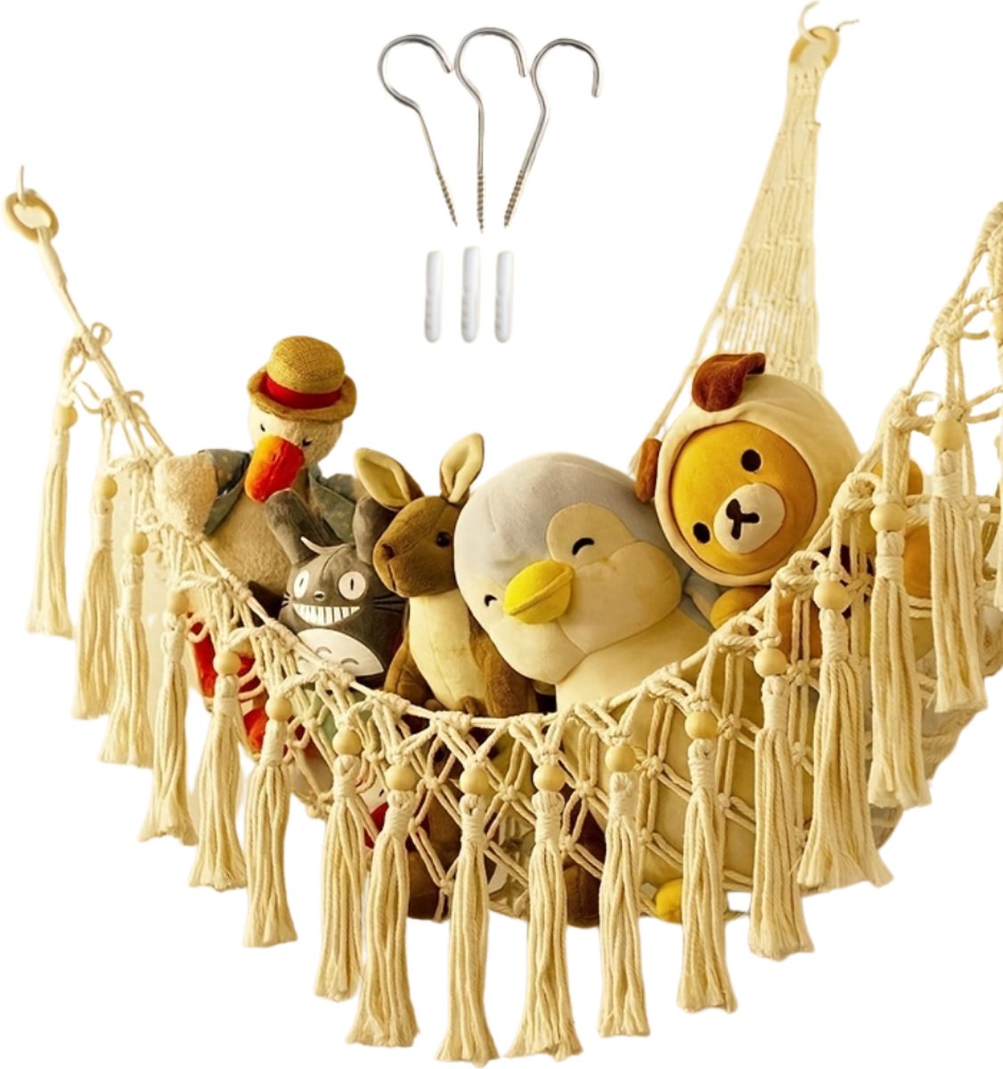 Nivard Knuffel Net - Hangmat - Speelgoed - Opbergsysteem - Hangmat Voor Knuffels - Organizer