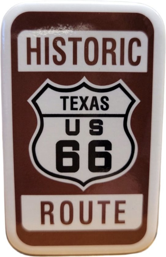 Route Historique 66 Texas - Aimant 7 x 4,5 cm