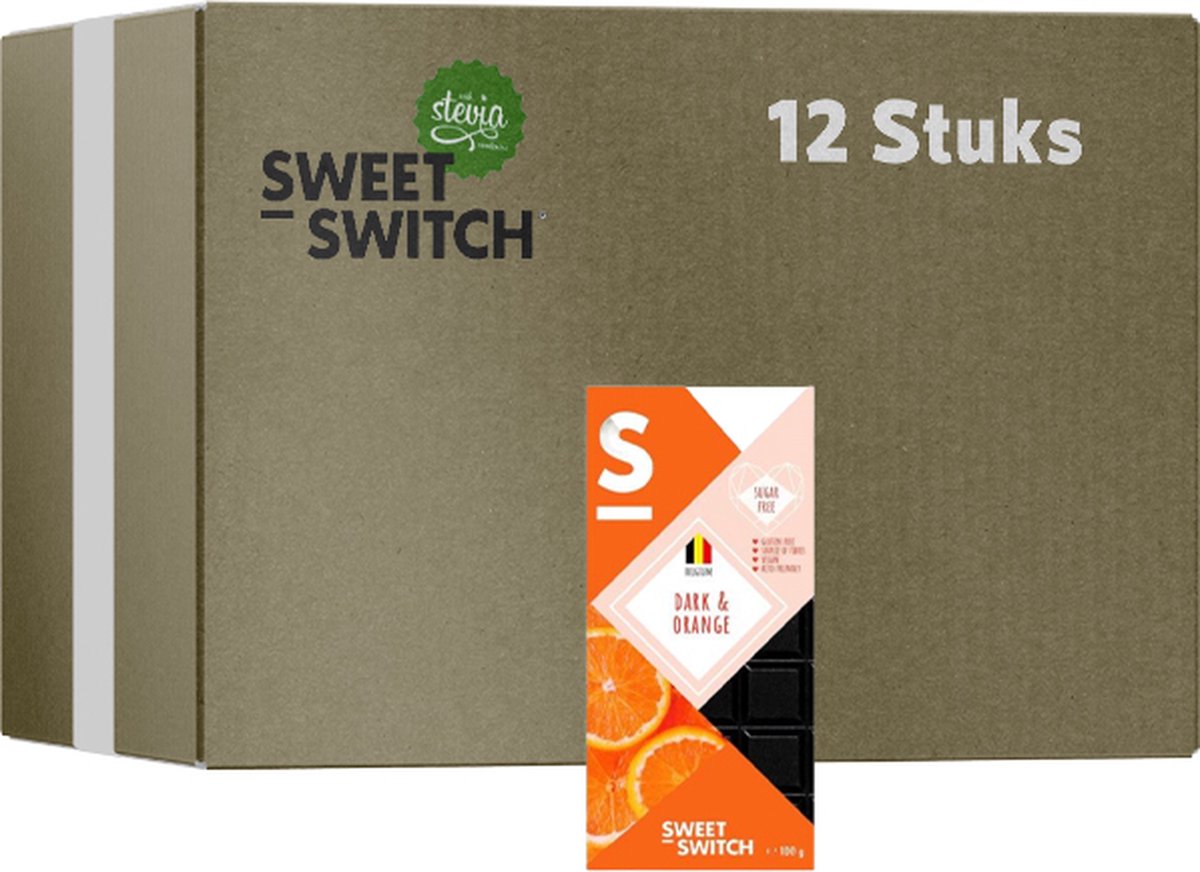 Goedkoopste Sweet Switch | Tablet | Puur & Sinaasappel | 12 stuks | 12 x 100g
