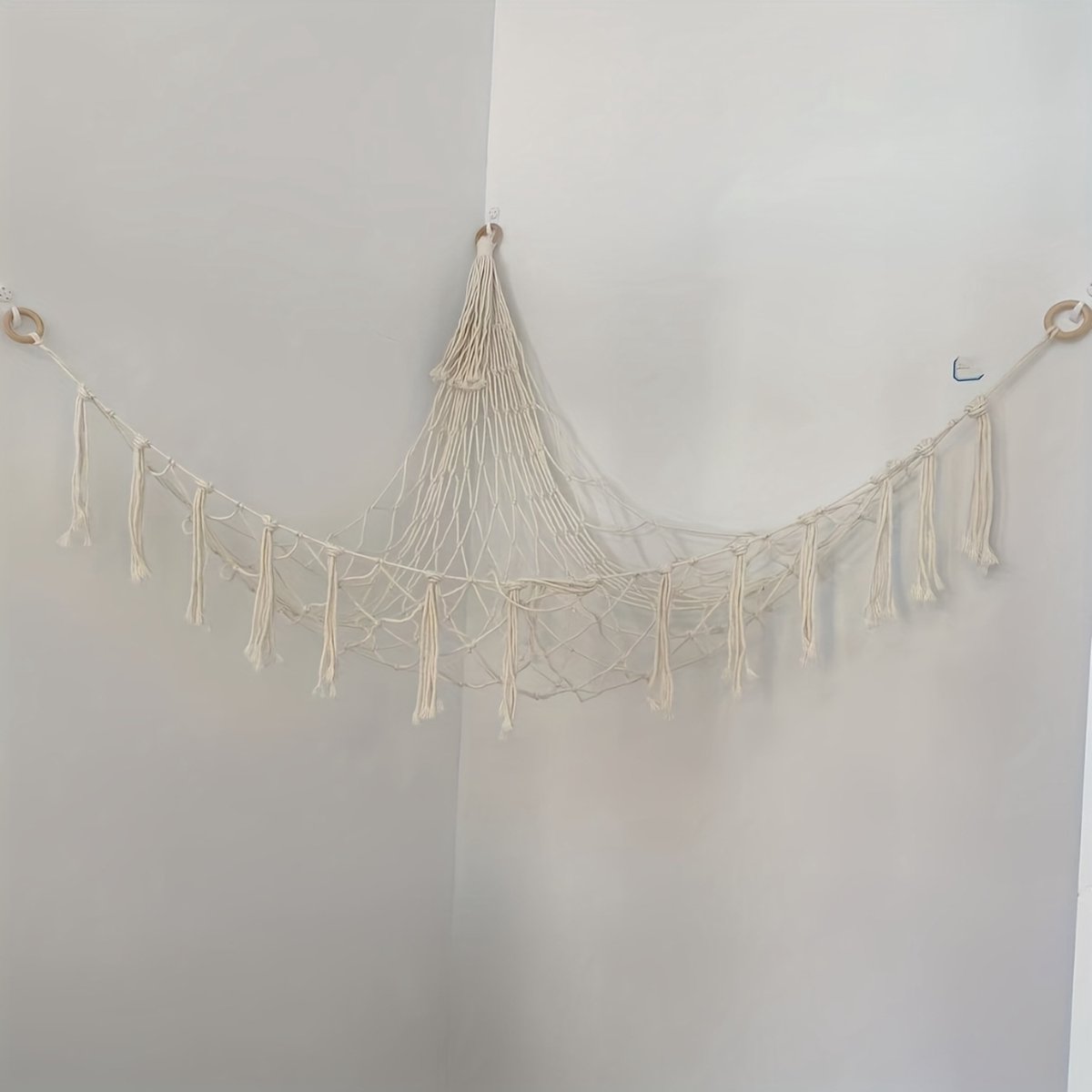Nivard Knuffel Net - Hangmat - Speelgoed - Opbergsysteem - Hangmat Voor Knuffels - Organizer - Wit