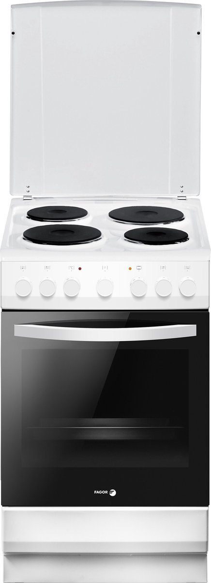Fagor Traditioneel Fornuis FACE103B - 50 cm breed - Katalyse + Hydro Clean oven 62 L - Hetelucht