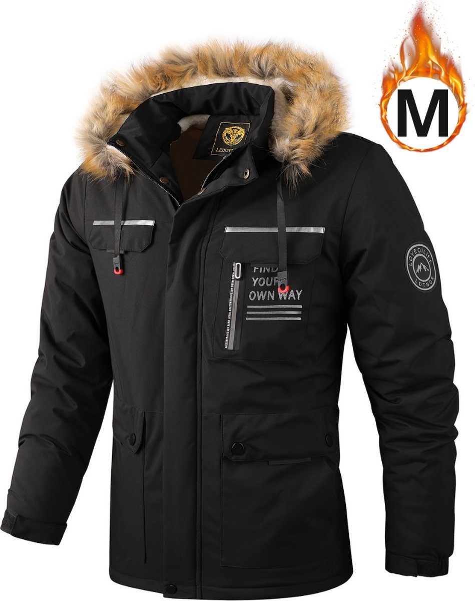 Nivard Verwarmde Jas Heating Jacket Thermo Jas Elektrische Kleding Jas Met Verwarming Met Capuchon Heren – Winter Zwart