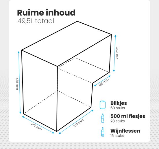 Auronic Compressor Koelbox Elektrisch 12V en 230 volt - Coolbox - Auto - 5 Standen - 49.5L - Frigobox - Grijs van Auronic — afbeelding 5