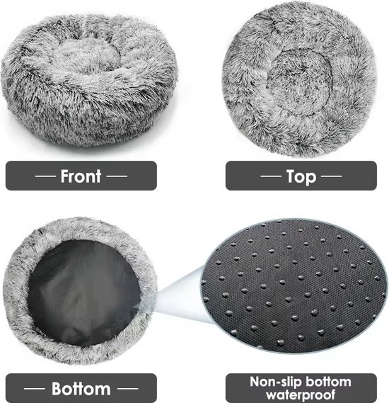 CloudNest plush pet bed anti slip bottom detail