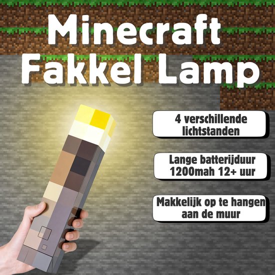 Lamp - RGB Lichtgevende LED Fakkel - 4 Light standen - Interne batterij - Ophangbaar muur bedlamp - Nachtlampje - Kinderen slaapkamer - Te Amo van Te Amo — afbeelding 2