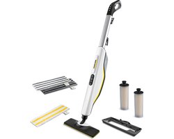 Kärcher SC 3 Upright Set Stoomreiniger - Extra set Power vloerdoeken microvezel (2 stuks) - Incl. extra ontkalkingspatroon - Carpet Glider - 30 sec opwarmtijd - 1600 W - Oppervlakteprestatie 60 m² - Reservoir 0.5 l - Continue vulbaar